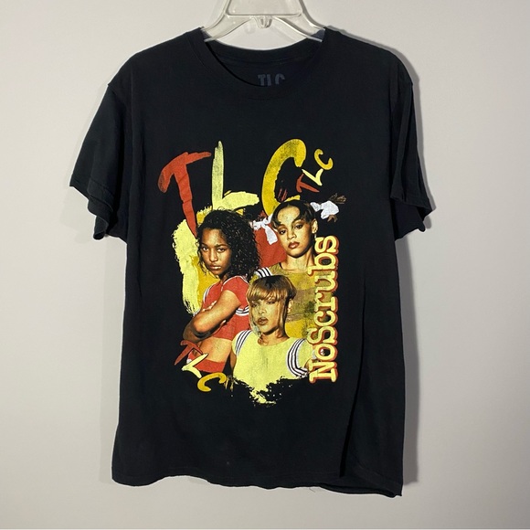 TLC No Scrubs Black T-Boz Left Eye Vintage Retro T-Shirt Adult Large - Picture 1 of 6
